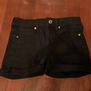 American Eagle Black Super Stretch Jean Shorts